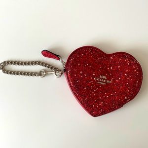 Coach Heart Coin Purse Bag Charm